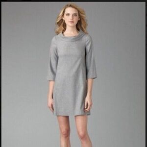 Theory Tweed 'Magrite' Cowl Neck 3/4 Sleeve Wool Dress